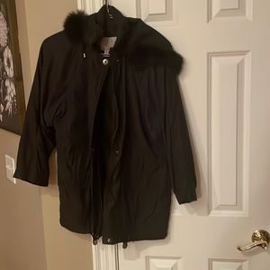 London Fog, black coat, size small